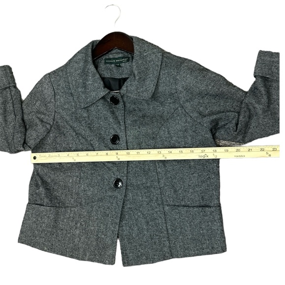 Harve Benard Classic Wool Blend Button Front Blazer Size Petite Medium - Picture 8 of 9